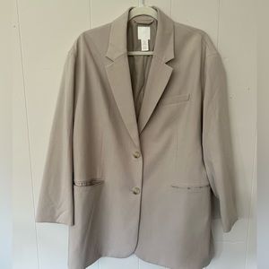 H&M cream oversized blazer